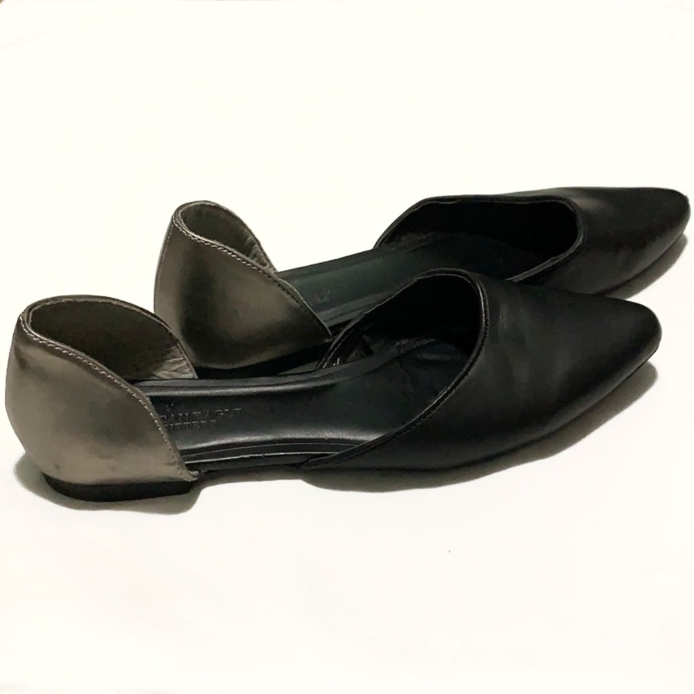American Eagle Black and Gold Flats